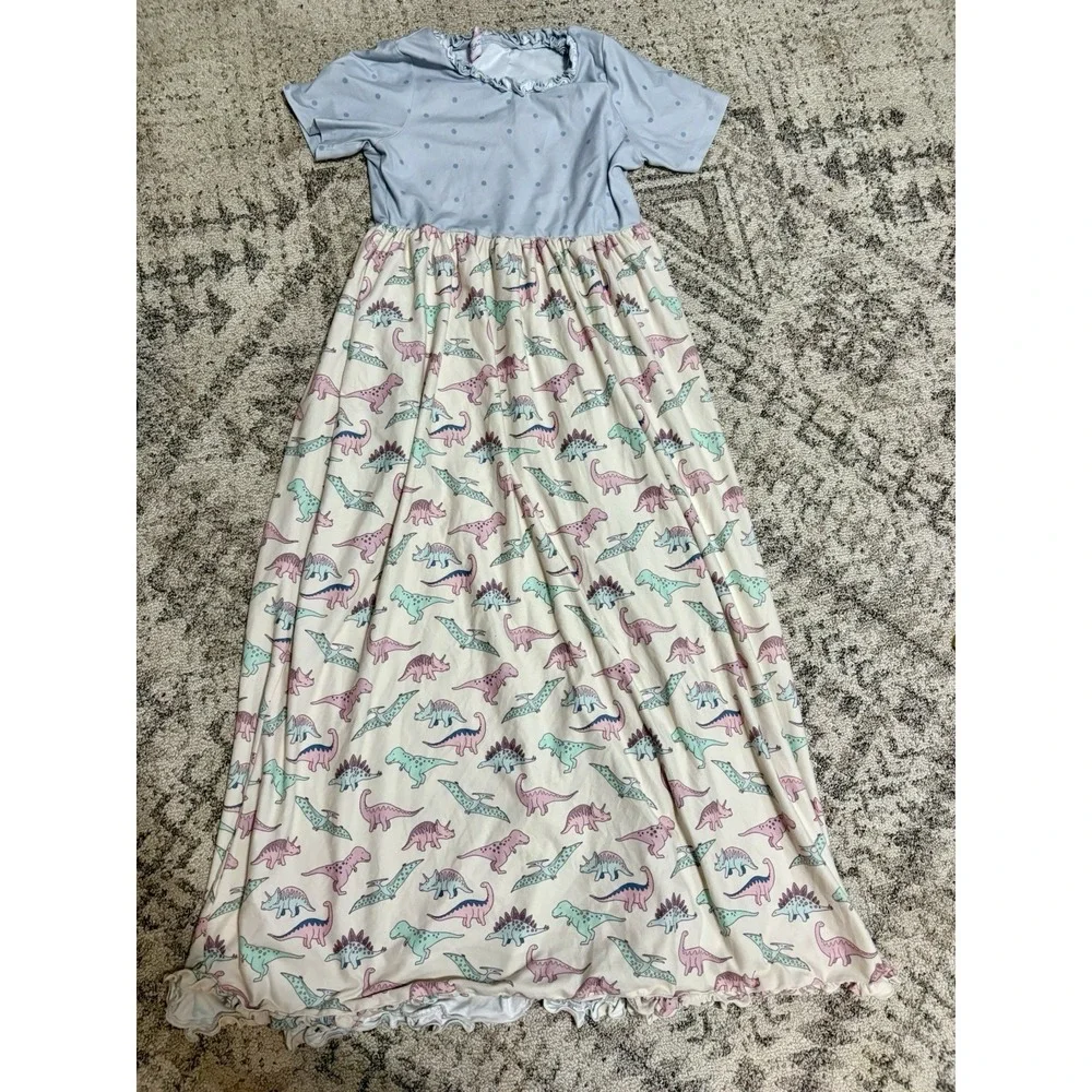 Girls Sweet Honey Long Dinosaur Nightgown